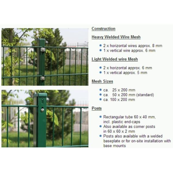 Q235 Low Carbon Steel 8-6-8mm Double Loop Wire Fence For Public Building