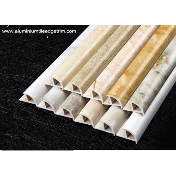 Cappuccino / Carrara / White Marble Effect Tile Trim With Thermal Transfer Printing