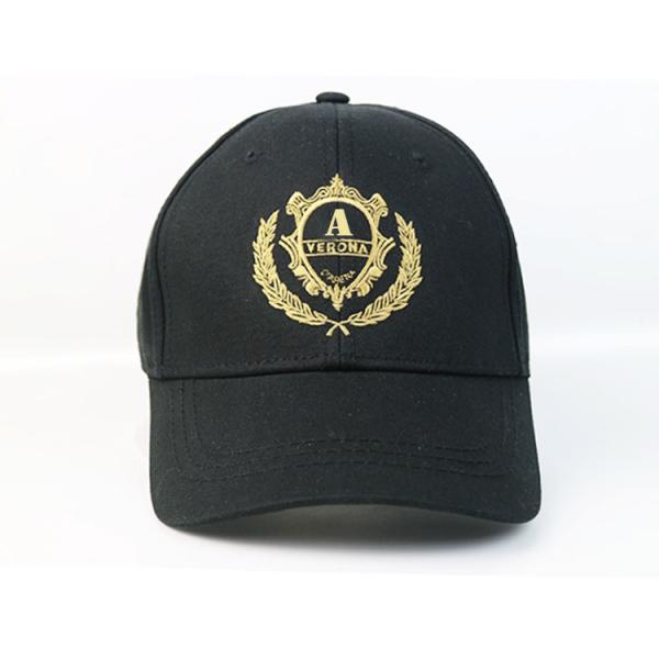 O algodão do boné de beisebol do logotipo da impressão do bordado fez a correia ajustável do chapéu do esporte com curvatura do metal