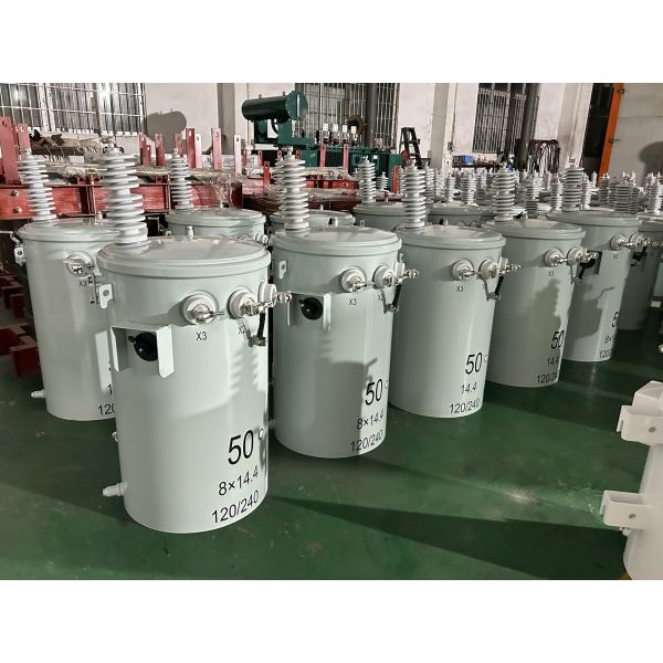CSA Standard 50kva Pole Mounted Transformer Oil Type 13856V To 120v cUL Certified Power Pole Transformer