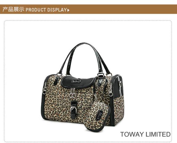  				Quality Nylon Design Leopard Dog Bags Outdoor Pet Carriers 	        