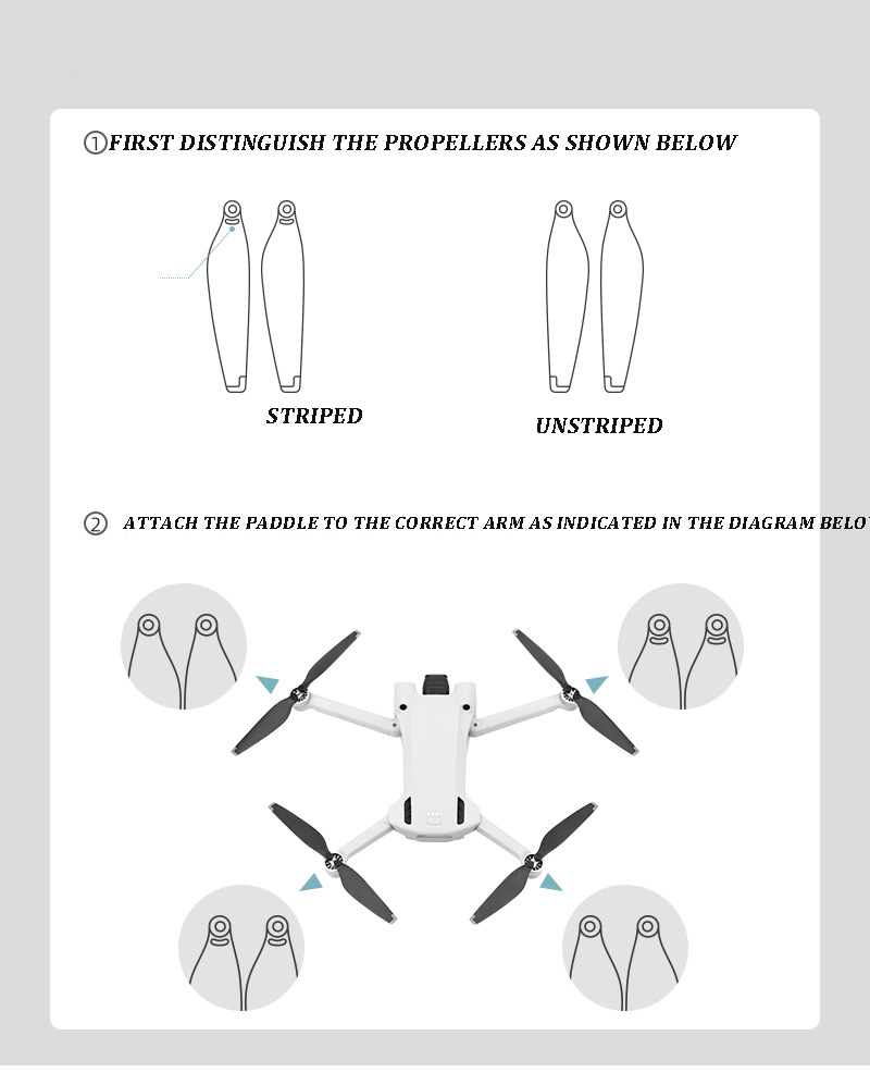 Mini Propeller Blade Wing Drone 6030 Accessories Drones For Dji 3 Pro