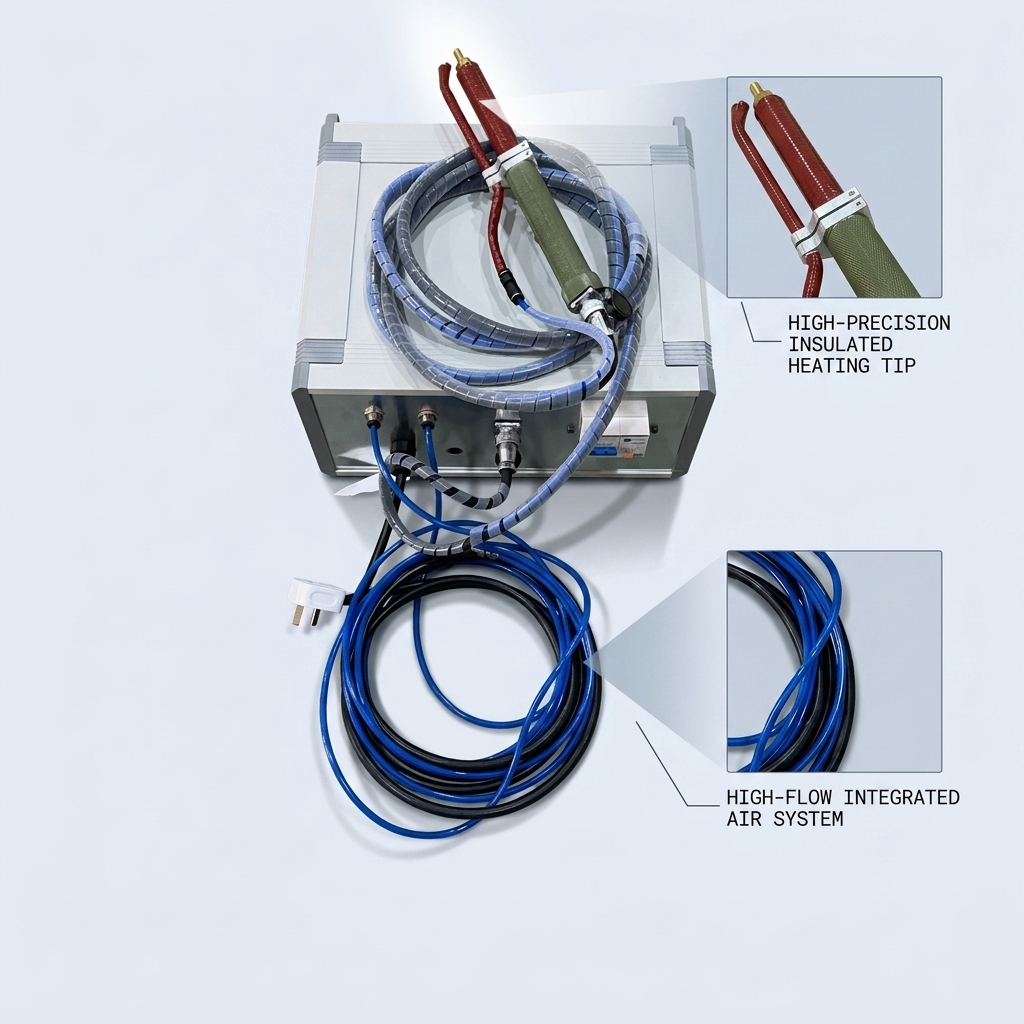 Handheld hot riveting machine, riveting machine, riveting joint machine
