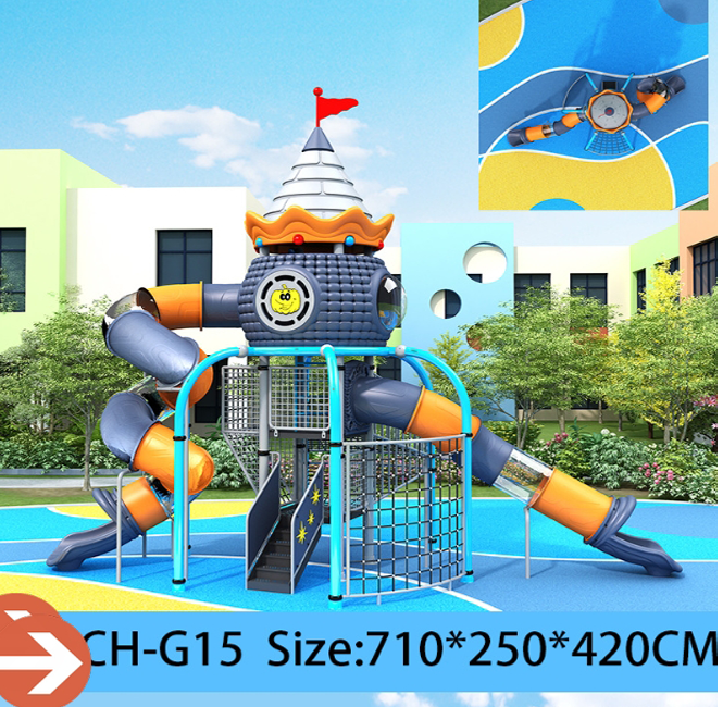 Pumpkin  Robot Theme Large Outdoor Playground Slide  Custom Plastic Combination Slides Climbing Tunnels Adventure Tubes for Parks Kindergartens  Resorts