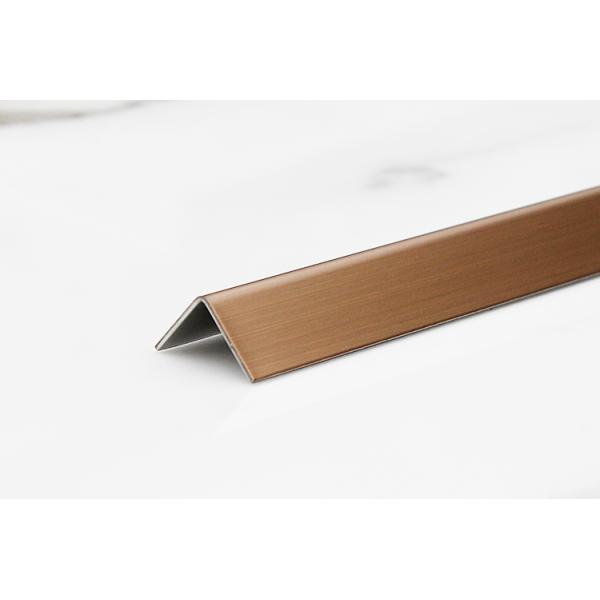 L Shaped Tile Edge Trim Color PVD Coated Rose Blonde Finish Stainless Steel