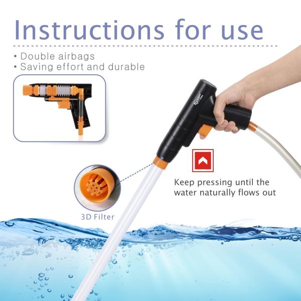 Air Pressing Aquarium Vacuum Cleaner For Water Changing