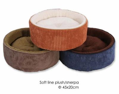 Cute Shredded Round Dog Bed , 3 Color Ways Xl Memory Foam Dog Bed Fleece Cozy Feeling