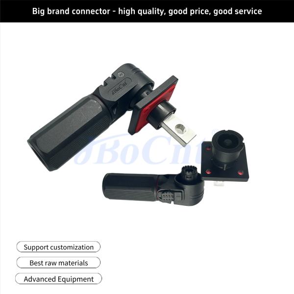 120A-500A DC Battery Energy Storage Connector Photovoltaic Power Right Angle Plug Assembly