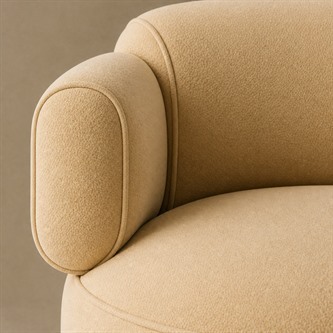 Contemporary 1-Seater Metal-Base Swivel Lounge Chair TR-H006