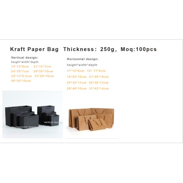 SZCX Kraft Paper Bag With Your Own Logo Eco-friendly Custom Black Brown White Paper Bag