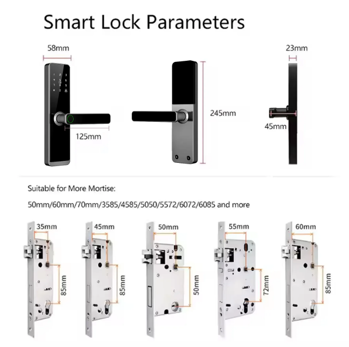 Wholesale HiOrange Smart Lock for Wood Door Home & Apartment Digital Password Fingerprint Keyless Entry Smart Door Locks