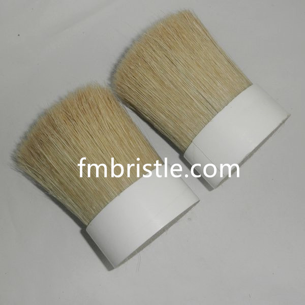Natural double boiled white pig bristle