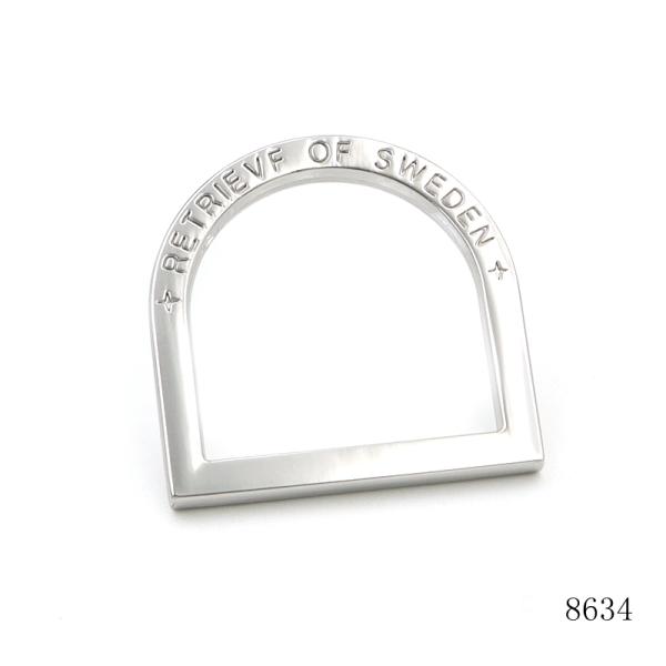 Chrome Plated Metal D Ring Custom Engraved Metal D Buckle For Leather Bags