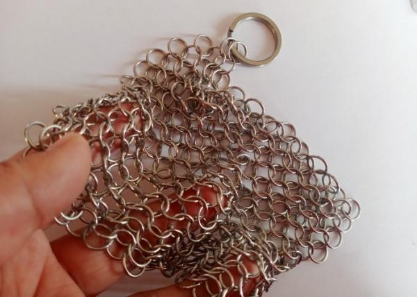 ODM OEM 1.2mmx10mm Metal Stainless Steel Ring Mesh  As Cast Iron Cleaner