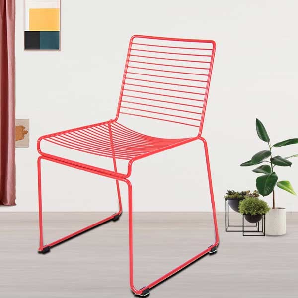 Белый черный провод металла обедая стулья установил ресторана 51x53.5x78cm 4 каф