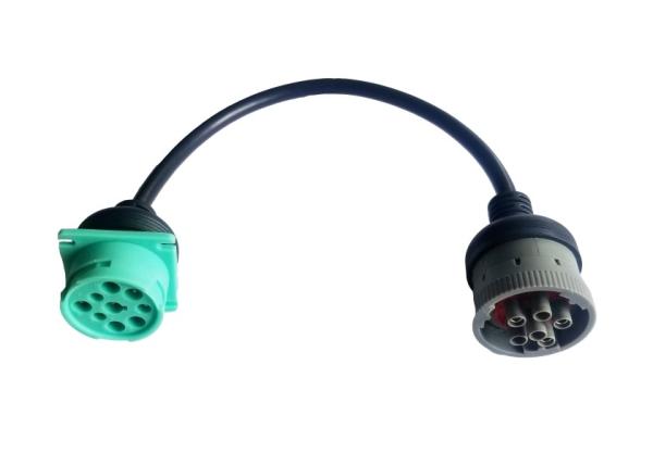 Green Type 2 J1939 Deutsch 9-Pin Male to 6-Pin J1708 Female Cable