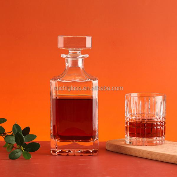 Super Flint Glass 100ML 700ml 750ml Square Bottle 500ml for Gin Whisky Vodka Wine Spirit