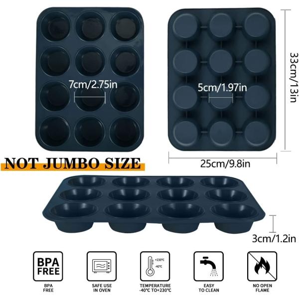 Oilproof Muffin Silicone Baking Tray Lightweight Heat Resistant