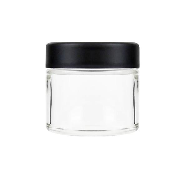 2oz Glass Concentrate Jar Flower Packing Black Cap Child Resistant Glass Jars