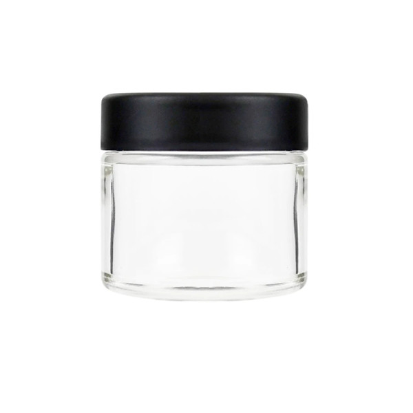 60ml Glass Child Resistant Jars White Cap Black Cap 2 Oz Glass Jars With Lids Glass Bottles