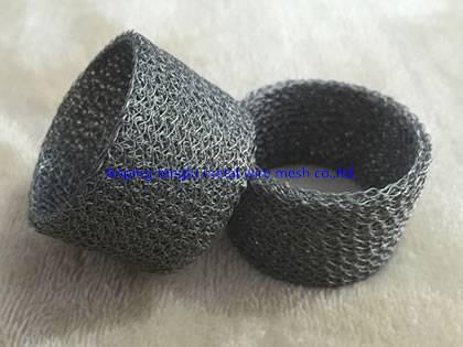 0.22mm Wire Stainless Steel Wire Mesh Sheets Compressed Knitted Mufflers / Exhaust Silencers