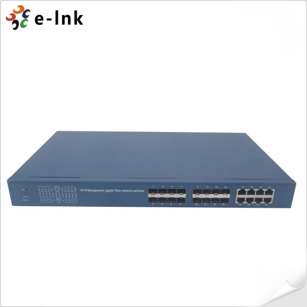 Commutateur fibre Gigabit de gestion 8G + 16SFP