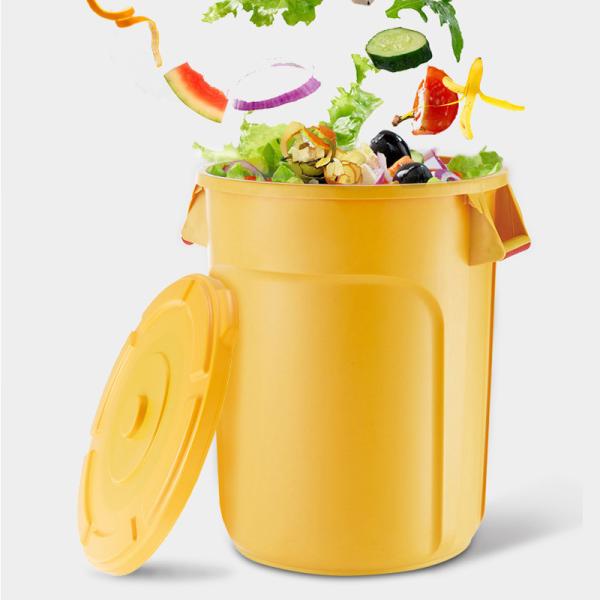 Wholesale Plastic Wheeled Recycle Waste Bin Trash Can With Lid for Sale  Round Plastic Waste Bins