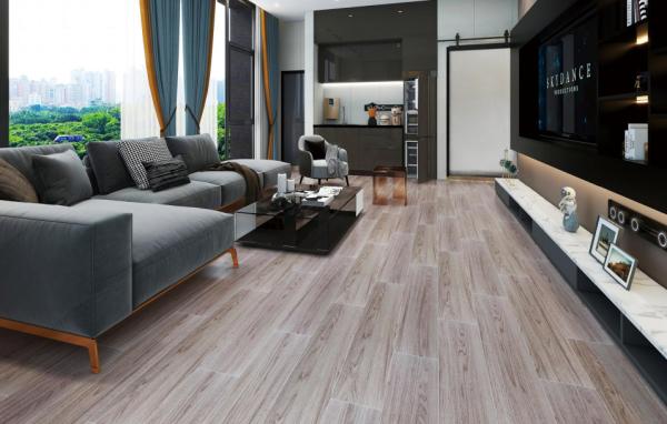 Wooden Porcelain Tiles 20x100cm Beige Scratch-Resistant Indoor Outdoor