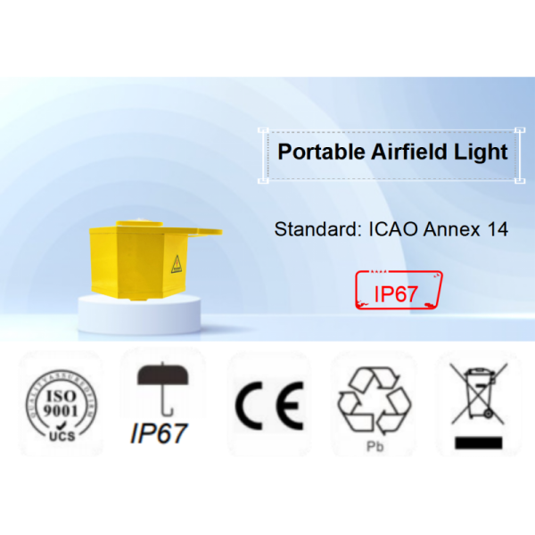 Portable Aviation Obstruction Light LED IP67 Waterproof with 360 Beam Angle and 60 Hours Autonomy