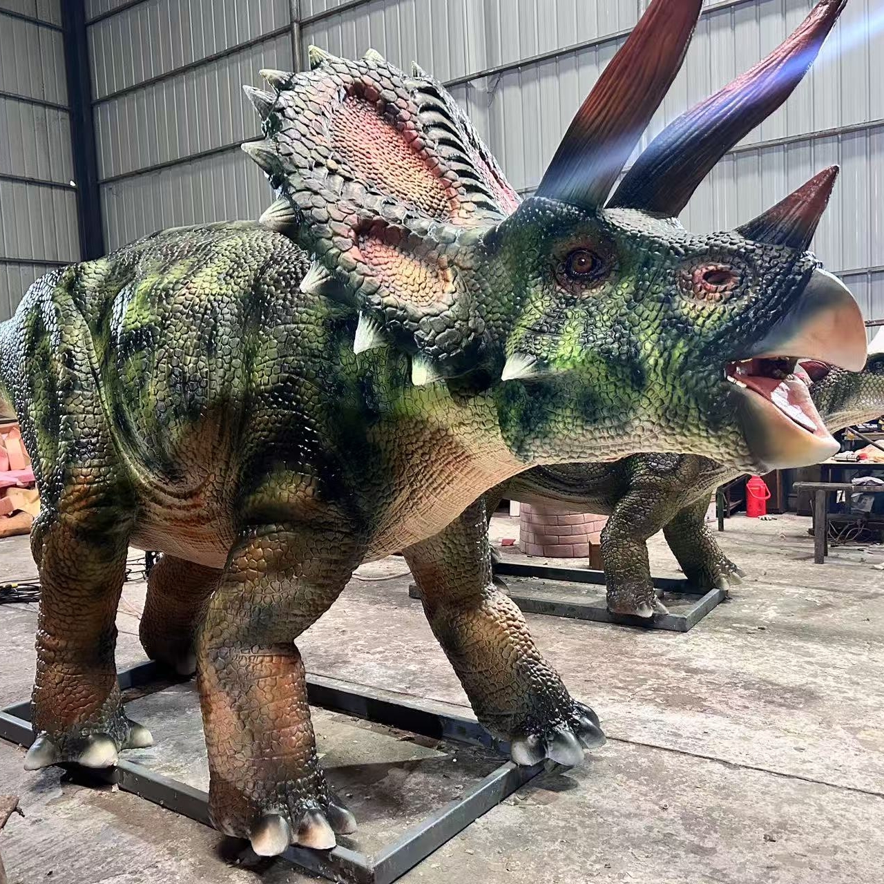 Real High-quality Professional Animatronic Dinosaur Triceratops 6m Model