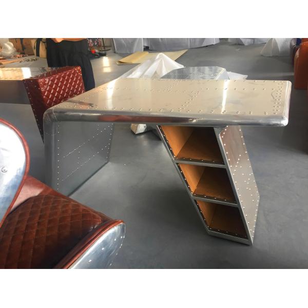 Aluminum aviation desk table metal rivets aircraft wing aviation desk Office Table