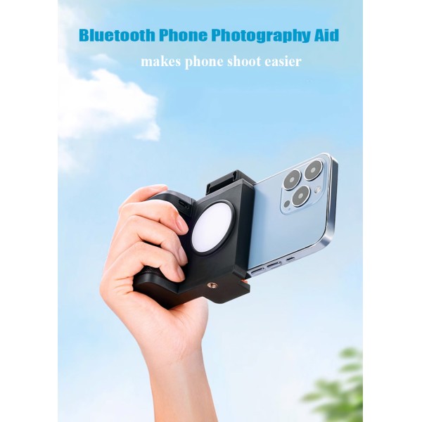 Universal Phone Camera Grip Wifi Cell Phone Camera Handle With LED Light And Screw Hole