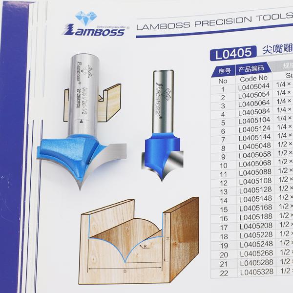 Lamboss Point Cutting Over Groove Router Bit для дерева CNC Деревянные резьбовые кусочки