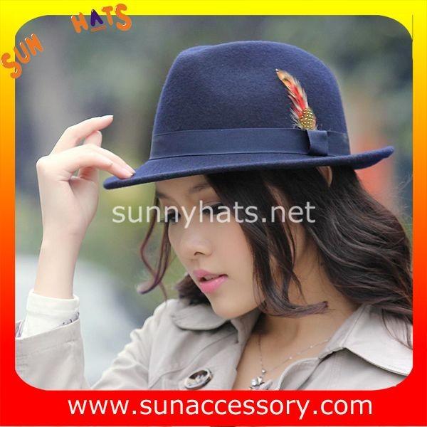 4190369 Sun Accessory customized  winner  England style fashion wool felt fedora  hats,unisex hats and caps wholesaling
