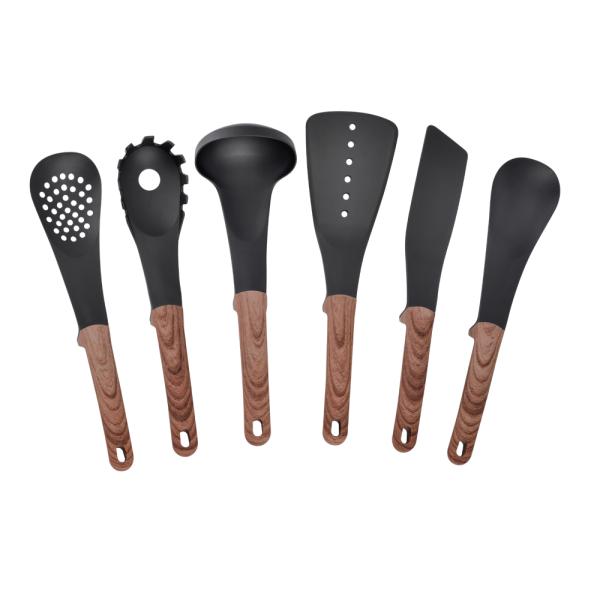 Kitchen Accessories Cooking Utensils Non Toxic Customized with Black ABS Handle Tools