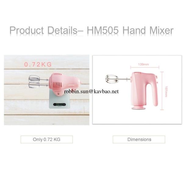 Cute Slim Pink HM505 Hand Mixer