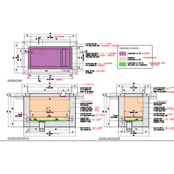 Нержавеющая сталь ледяной колодец для бара Молотный шампанский