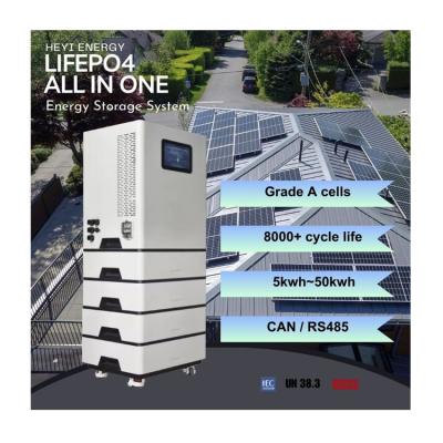 Batterie au lithium de haute capacité de 20 kWh, tout en un, batterie à onduleur pour le système de stockage d'énergie domestique