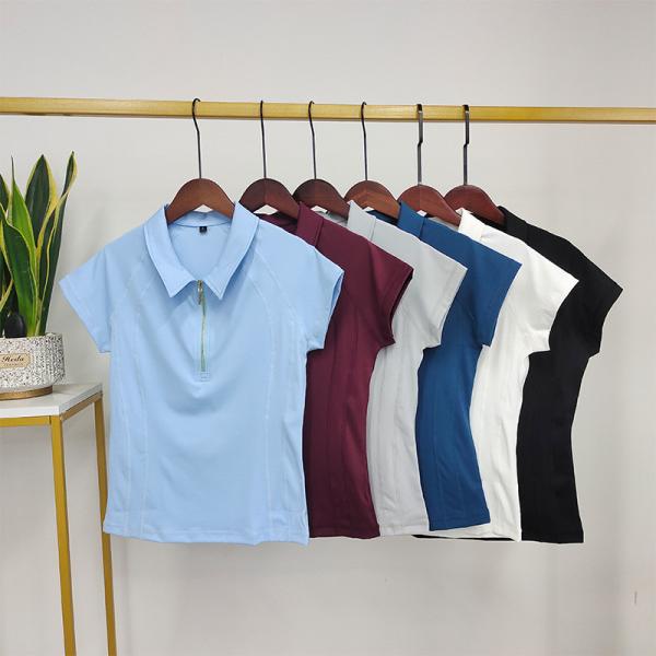 Black Lapel Half Zipper Horseback Riding Shirt Baselayer Equestrian Women