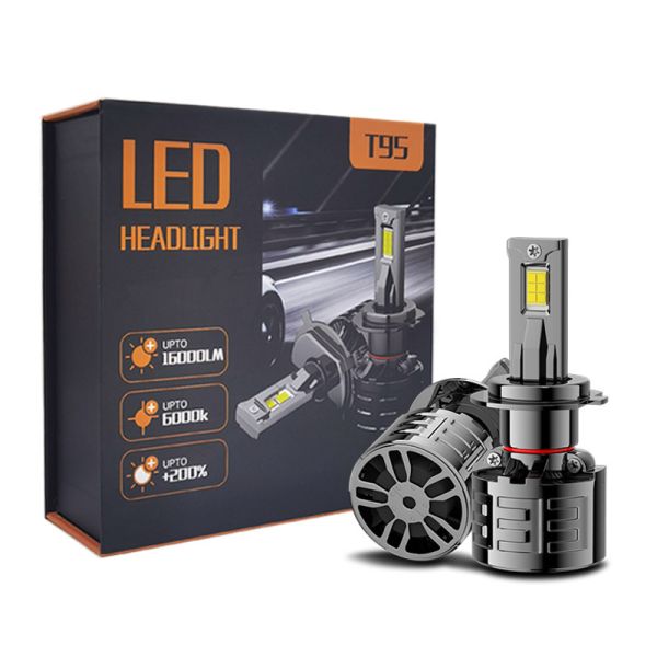 High Powered 95W Zinc Alloy LED Car Headlights For Universal Vehicles