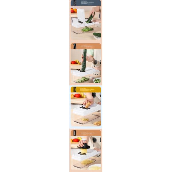 Ultimate 22-in-1 Bamboo Vegetable Fruit Cutter Durable Kitchen Tools for Busy Kitchens