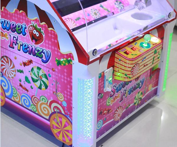 Máquina de venda automática doce do presente dos doces da agitação para o tipo de empurrador da moeda do jogador das crianças 2