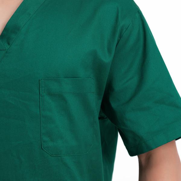 Os homens verdes esfregam a luva curto M L XL XXL 3XL 4XL dos uniformes do terno