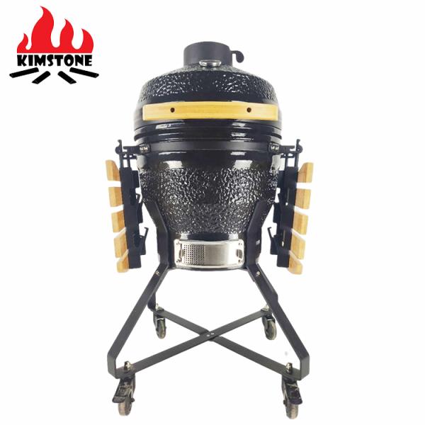 KIMSTONE 18 Inch Kamado Barbecue Rotiserrie Chicken Rotisserie Caja China Asador