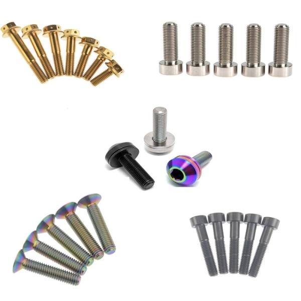 Drilled Flange Hex Head Anodized Titanium Bolts M128