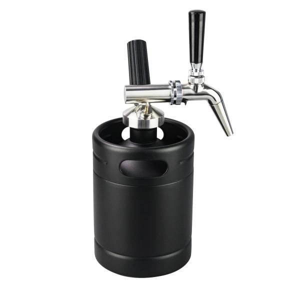 Black 64oz Nitro Cold Brew Coffee Makers , Stainless Steel Mini Nitro Cold Brew Keg