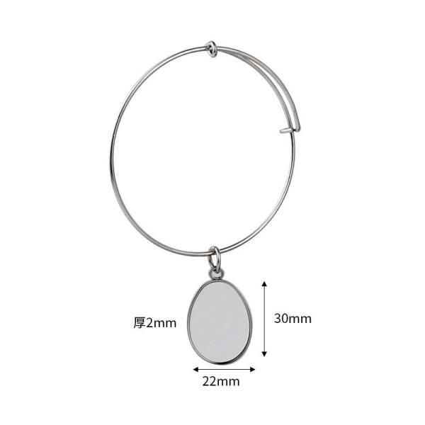 Bracelets de bijoux pour femmes, diverses formes, bracelets en métal vierges pour sublimation