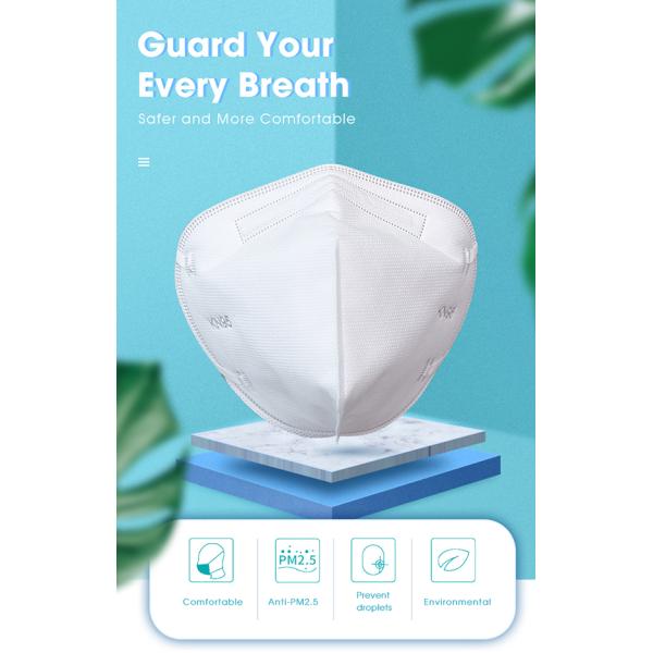 One Time KN95 Face Mask Anti Fog With Soft Foam Nose Cushion For beauty salon