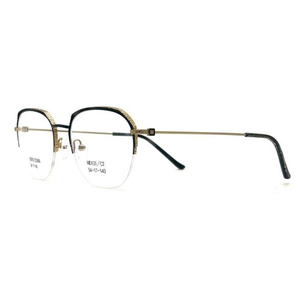 MD131 Contemporary Half-rim Metallic Optical Frames for All Occasions