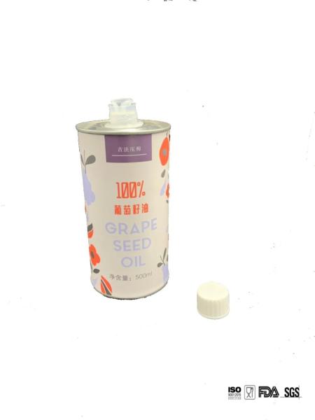 DADI Industrial Olive Oil Can 500ml Extra Virgin Round 0.5 Liter Olive Oil Container